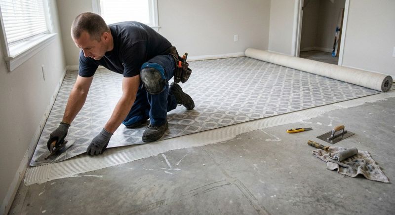 Sheet Linoleum Installation in Weatherford, TX
