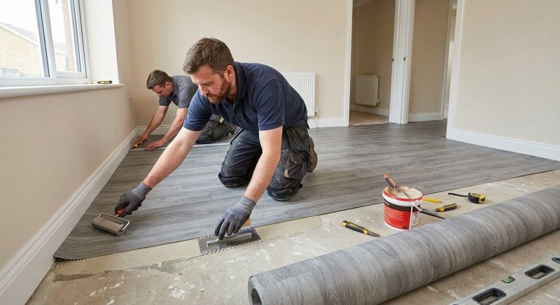 Sheet Vinyl Installation in Weatherford, TX
