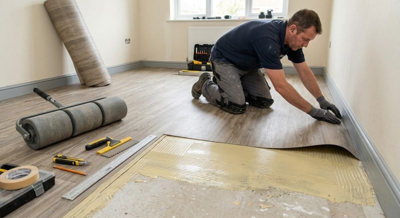 Sheet Vinyl Installation in Rockwall, TX